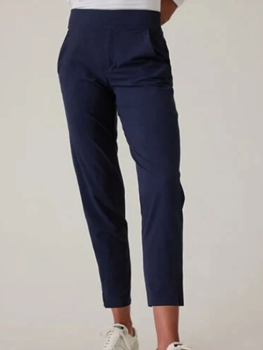 ATHLETA Brooklyn Mid Rise Ankle Pant Navy Blue Size 6